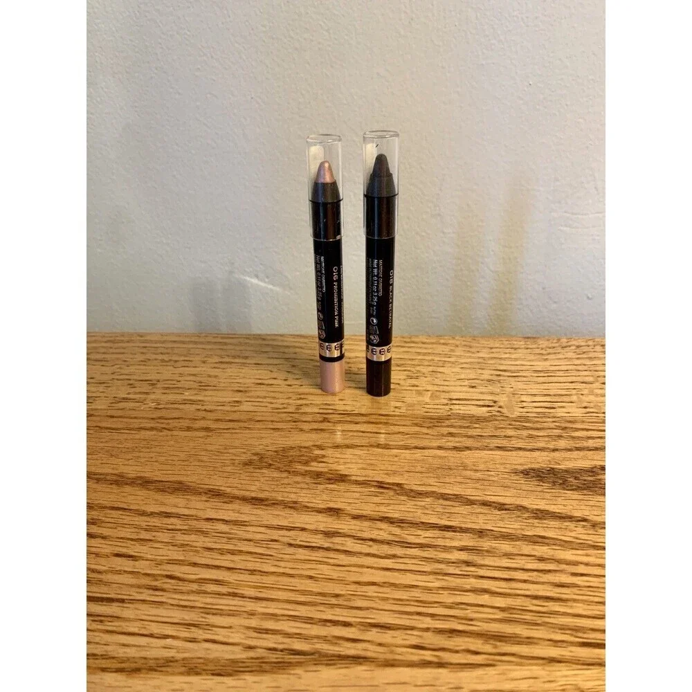 (2) Rimmel SCANDALEYES Eye Shadow Stick 16 PROHIBITION PINK Black Betrayal 18 SE